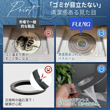 Load image into Gallery viewer, お風呂 排水溝,風呂 ヘアキャッチャー,髪の毛キャッチャー お風呂 ゴミ受け,ユニットバス用 排水口 内径 約55-100mm,外径約143mm,専用ネットx20,簡易ネットx30,ステンレスリングx1